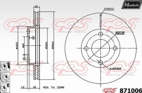 Maxtech 871006.6980 - Kočioni disk www.molydon.hr