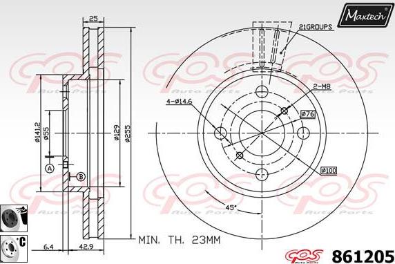 Maxtech 871008 - Kočioni disk www.molydon.hr