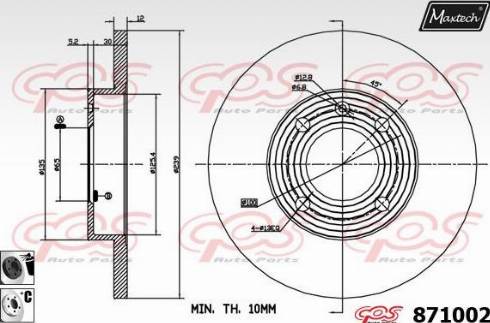 Maxtech 871002.6060 - Kočioni disk www.molydon.hr