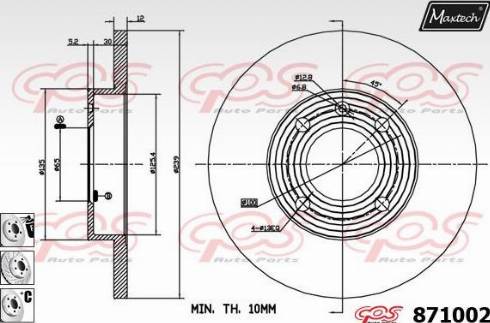 Maxtech 871002.6880 - Kočioni disk www.molydon.hr