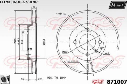 Maxtech 871007.0060 - Kočioni disk www.molydon.hr