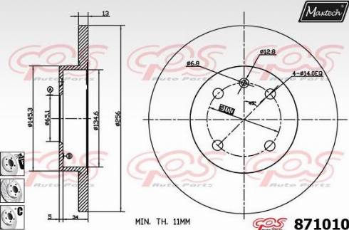 Maxtech 871010.6980 - Kočioni disk www.molydon.hr