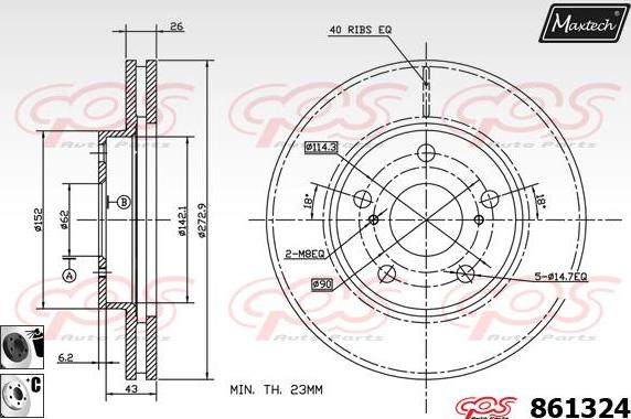 Maxtech 871010 - Kočioni disk www.molydon.hr