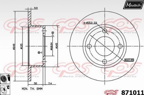 Maxtech 871011.6060 - Kočioni disk www.molydon.hr