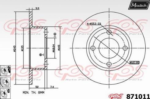 Maxtech 871011.6880 - Kočioni disk www.molydon.hr