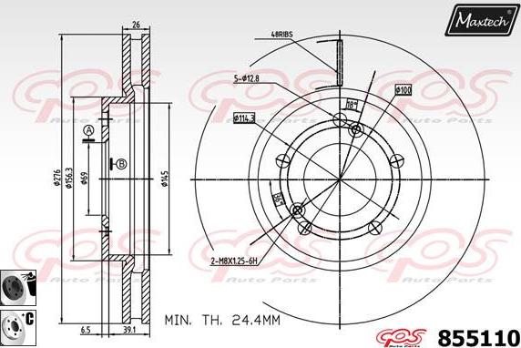 Maxtech 871011 - Kočioni disk www.molydon.hr