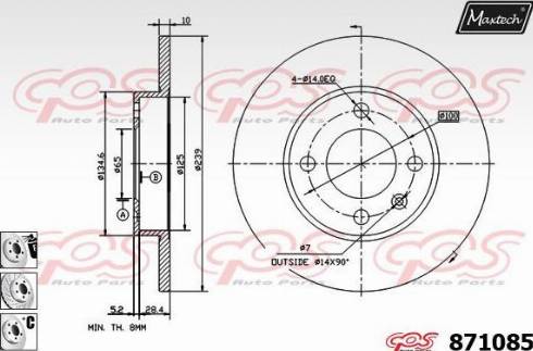 Maxtech 871085.6980 - Kočioni disk www.molydon.hr