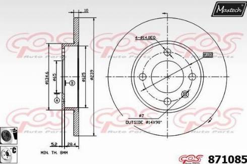 Maxtech 871085.6060 - Kočioni disk www.molydon.hr