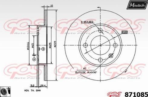 Maxtech 871085.0060 - Kočioni disk www.molydon.hr