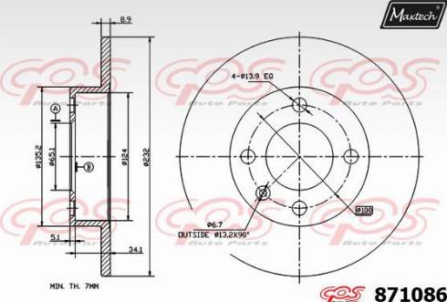 Maxtech 871086.0000 - Kočioni disk www.molydon.hr