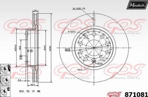 Maxtech 871081.6880 - Kočioni disk www.molydon.hr