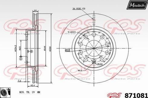 Maxtech 871081.0060 - Kočioni disk www.molydon.hr