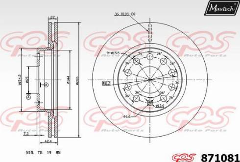 Maxtech 871081.0000 - Kočioni disk www.molydon.hr