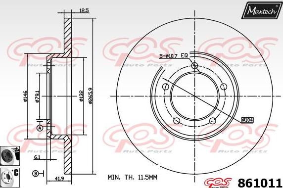 Maxtech 871083 - Kočioni disk www.molydon.hr