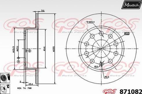 Maxtech 871082.6060 - Kočioni disk www.molydon.hr