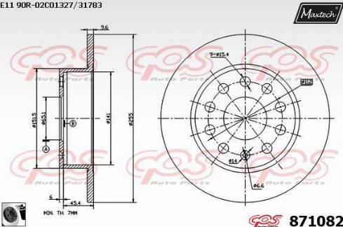 Maxtech 871082.0060 - Kočioni disk www.molydon.hr