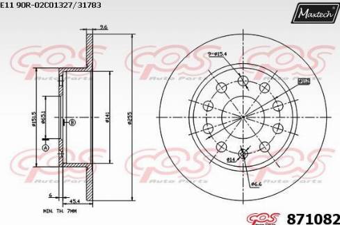 Maxtech 871082.0000 - Kočioni disk www.molydon.hr