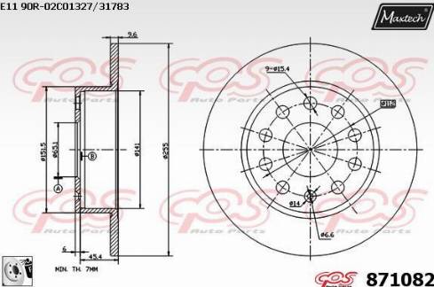 Maxtech 871082.0080 - Kočioni disk www.molydon.hr