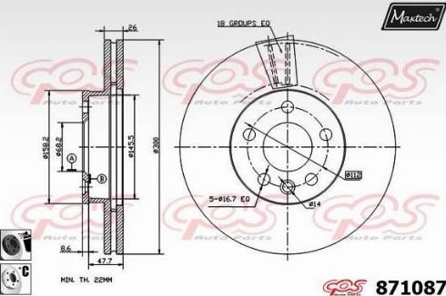 Maxtech 871087.6060 - Kočioni disk www.molydon.hr