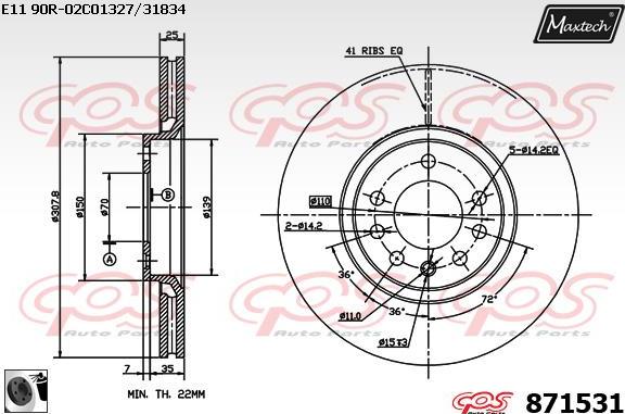 Maxtech 871087 - Kočioni disk www.molydon.hr