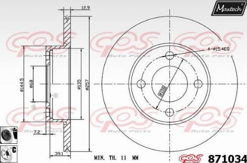 Maxtech 871034.6060 - Kočioni disk www.molydon.hr