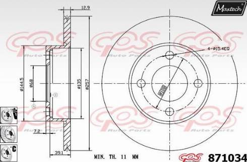 Maxtech 871034.6980 - Kočioni disk www.molydon.hr