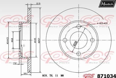 Maxtech 871034.0000 - Kočioni disk www.molydon.hr