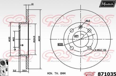 Maxtech 871035.6060 - Kočioni disk www.molydon.hr