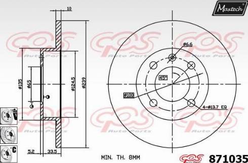 Maxtech 871035.6880 - Kočioni disk www.molydon.hr