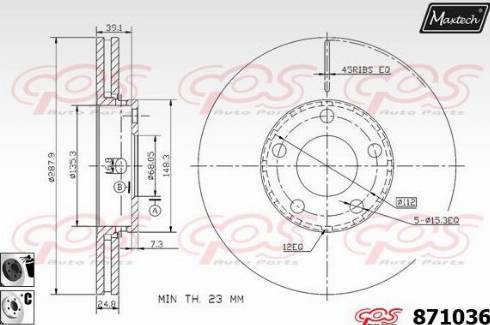 Maxtech 871036.6060 - Kočioni disk www.molydon.hr