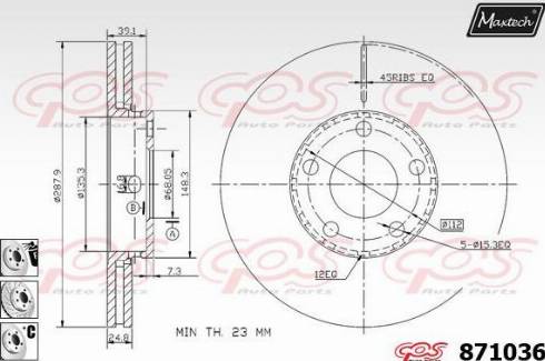 Maxtech 871036.6880 - Kočioni disk www.molydon.hr