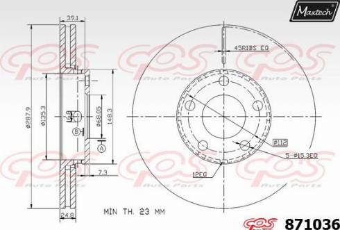 Maxtech 871036.0000 - Kočioni disk www.molydon.hr