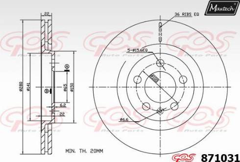 Maxtech 871031.0000 - Kočioni disk www.molydon.hr