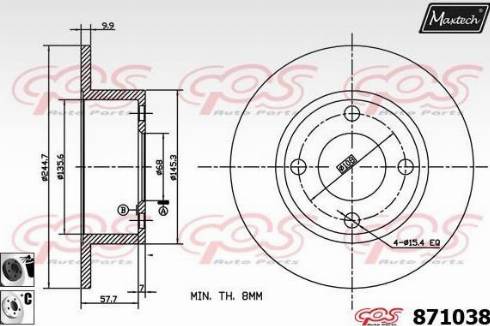 Maxtech 871038.6060 - Kočioni disk www.molydon.hr