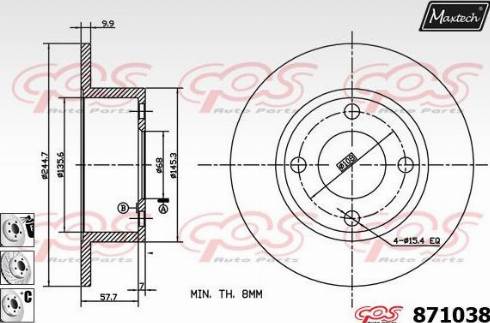 Maxtech 871038.6880 - Kočioni disk www.molydon.hr