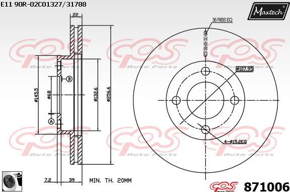 Maxtech 871038 - Kočioni disk www.molydon.hr