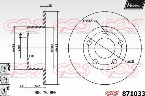 Maxtech 871033.6880 - Kočioni disk www.molydon.hr