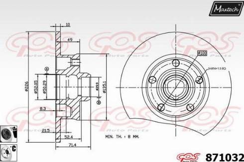 Maxtech 871032.6060 - Kočioni disk www.molydon.hr