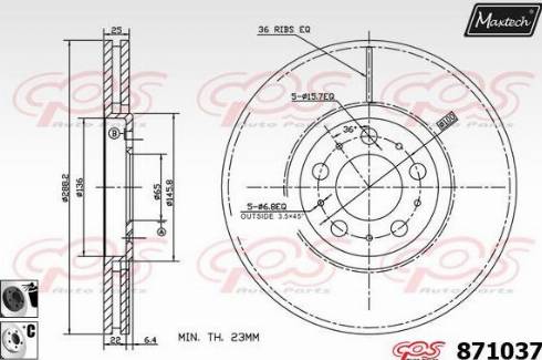 Maxtech 871037.6060 - Kočioni disk www.molydon.hr