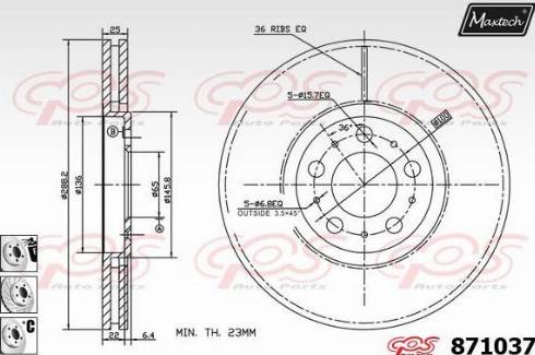 Maxtech 871037.6980 - Kočioni disk www.molydon.hr