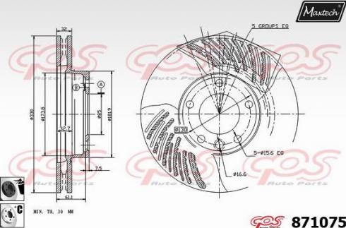 Maxtech 871075.6060 - Kočioni disk www.molydon.hr