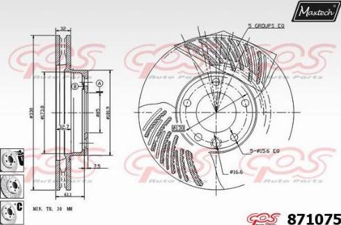 Maxtech 871075.6880 - Kočioni disk www.molydon.hr