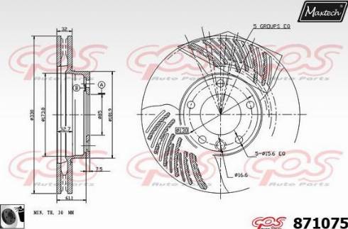 Maxtech 871075.0060 - Kočioni disk www.molydon.hr