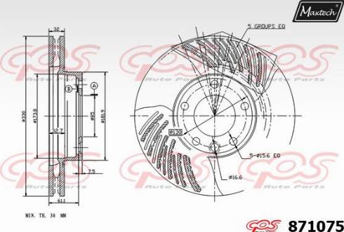 Maxtech 871075.0000 - Kočioni disk www.molydon.hr