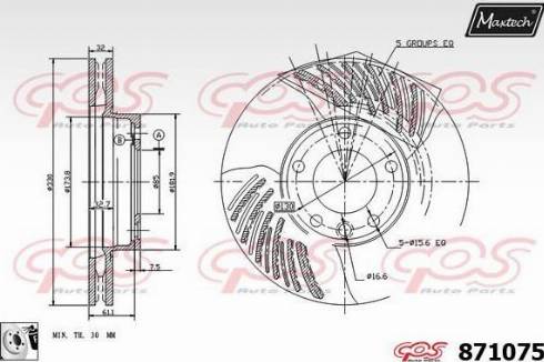 Maxtech 871075.0080 - Kočioni disk www.molydon.hr