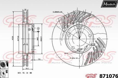 Maxtech 871076.6060 - Kočioni disk www.molydon.hr