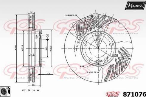 Maxtech 871076.0060 - Kočioni disk www.molydon.hr