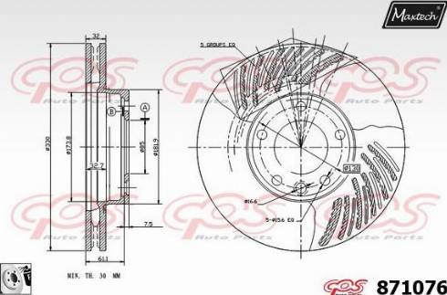 Maxtech 871076.0080 - Kočioni disk www.molydon.hr