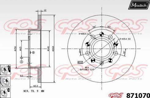 Maxtech 871070.6880 - Kočioni disk www.molydon.hr