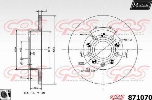 Maxtech 871070.0060 - Kočioni disk www.molydon.hr